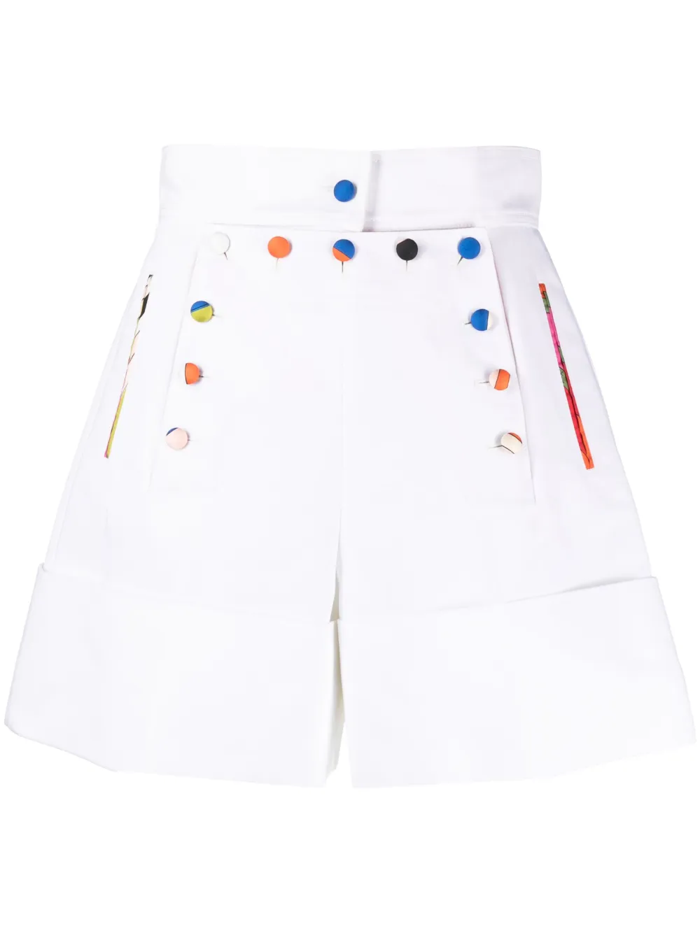 Pucci High-waisted Tailored Shorts In Weiss