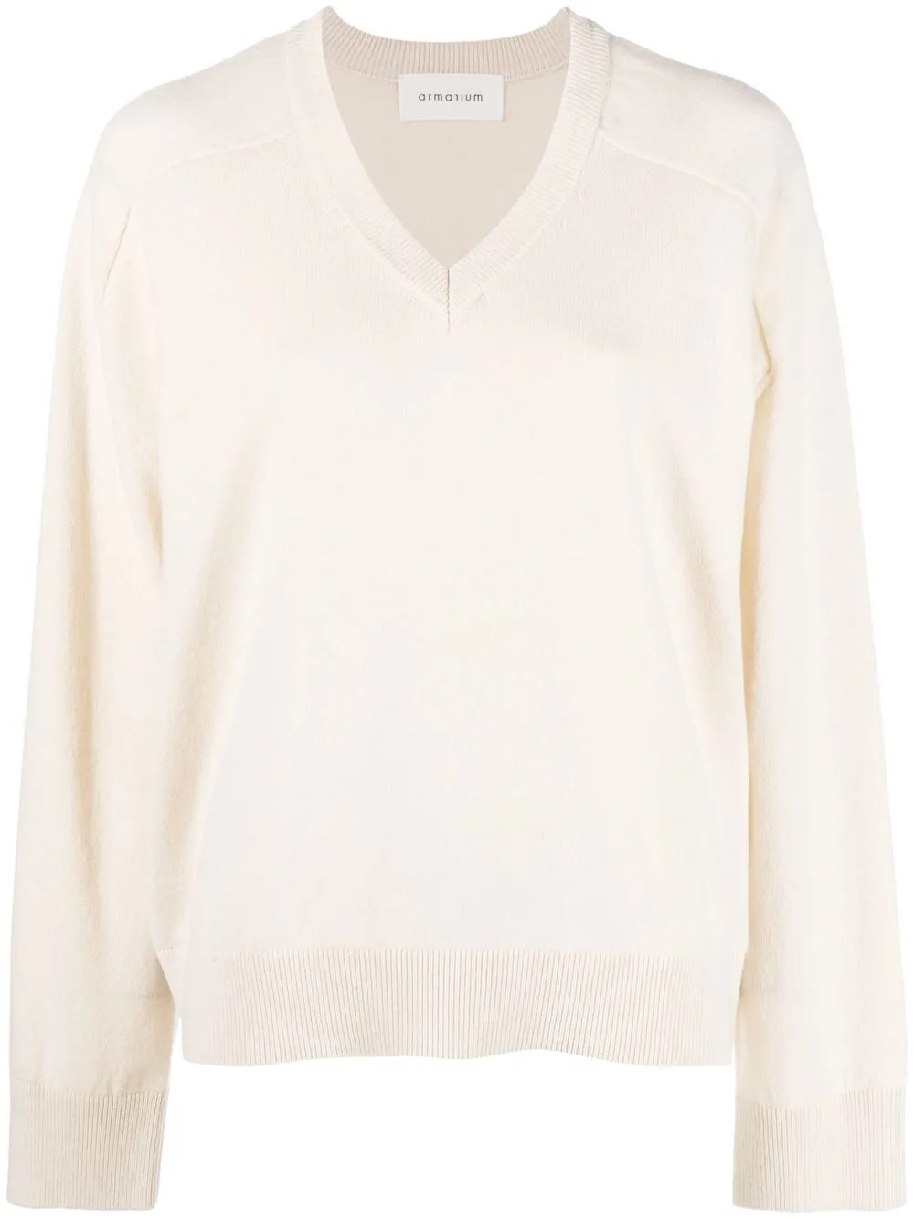 

ARMARIUM V-neck knitted jumper - White