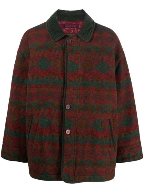 Missoni Pre-Owned 1980s argyle pattern wool coat