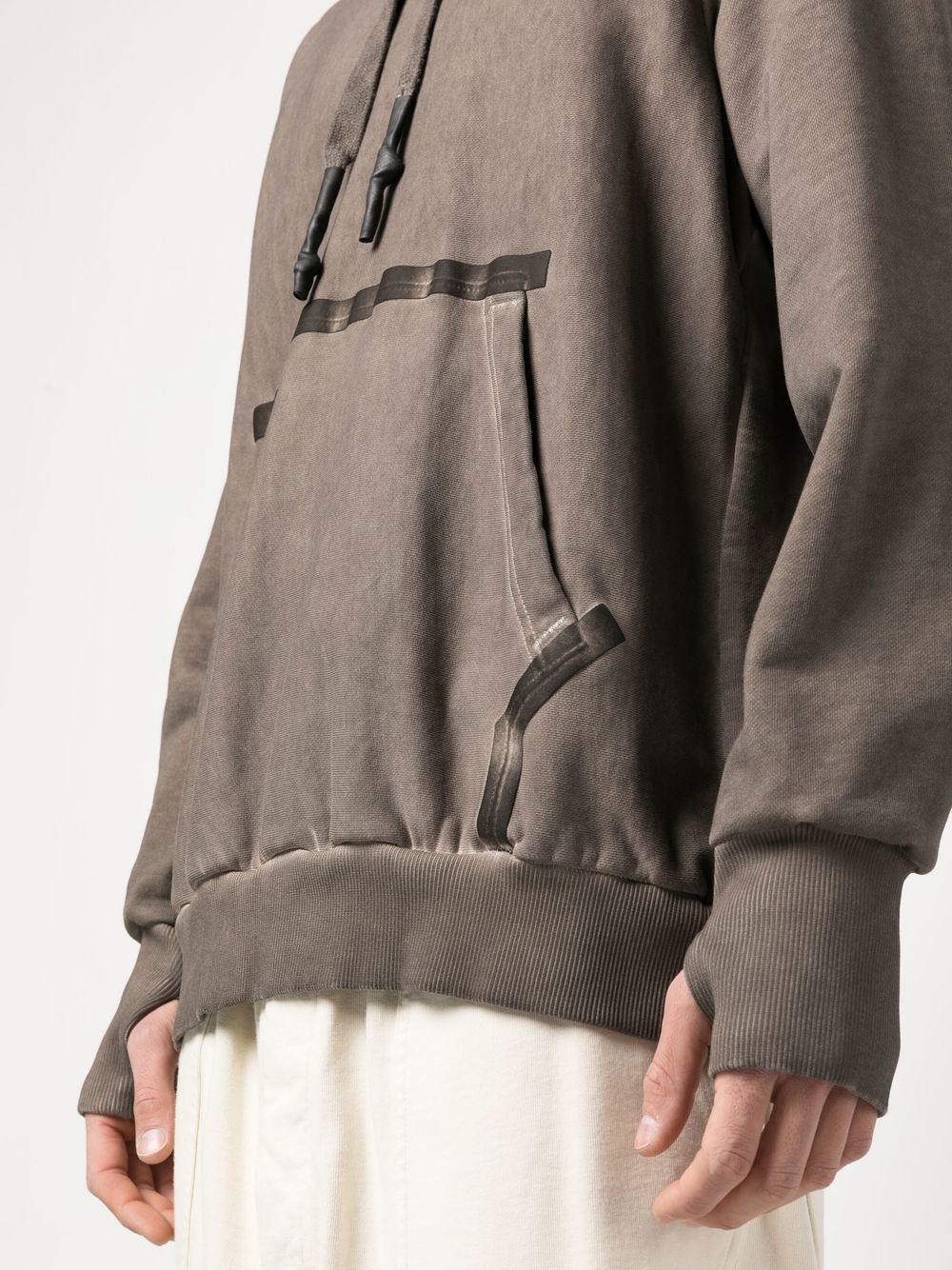 Shop Isaac Sellam Experience Washed-effect Cotton Hoodie In Grey