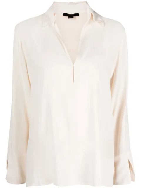 Seventy v-neck silk-blend blouse
