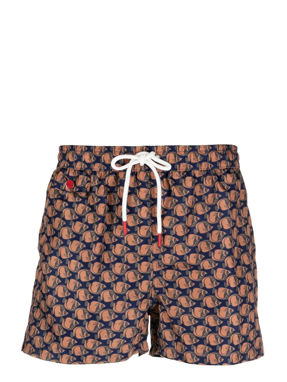 

Kiton fish-print swim shorts - Blue