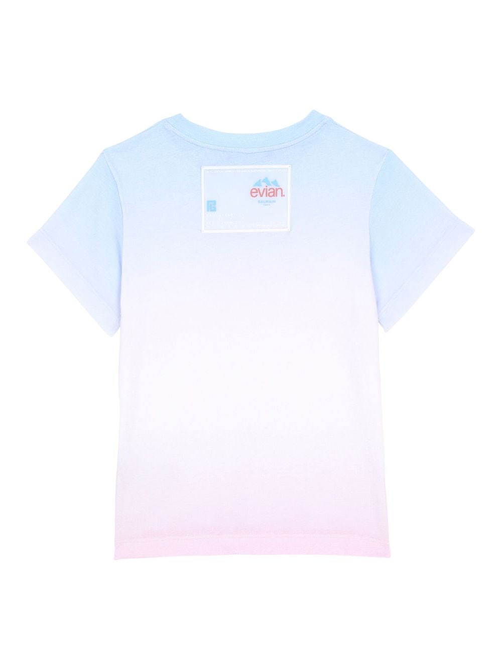 Shop Balmain Logo-print Ombré Cotton T-shirt In Shp