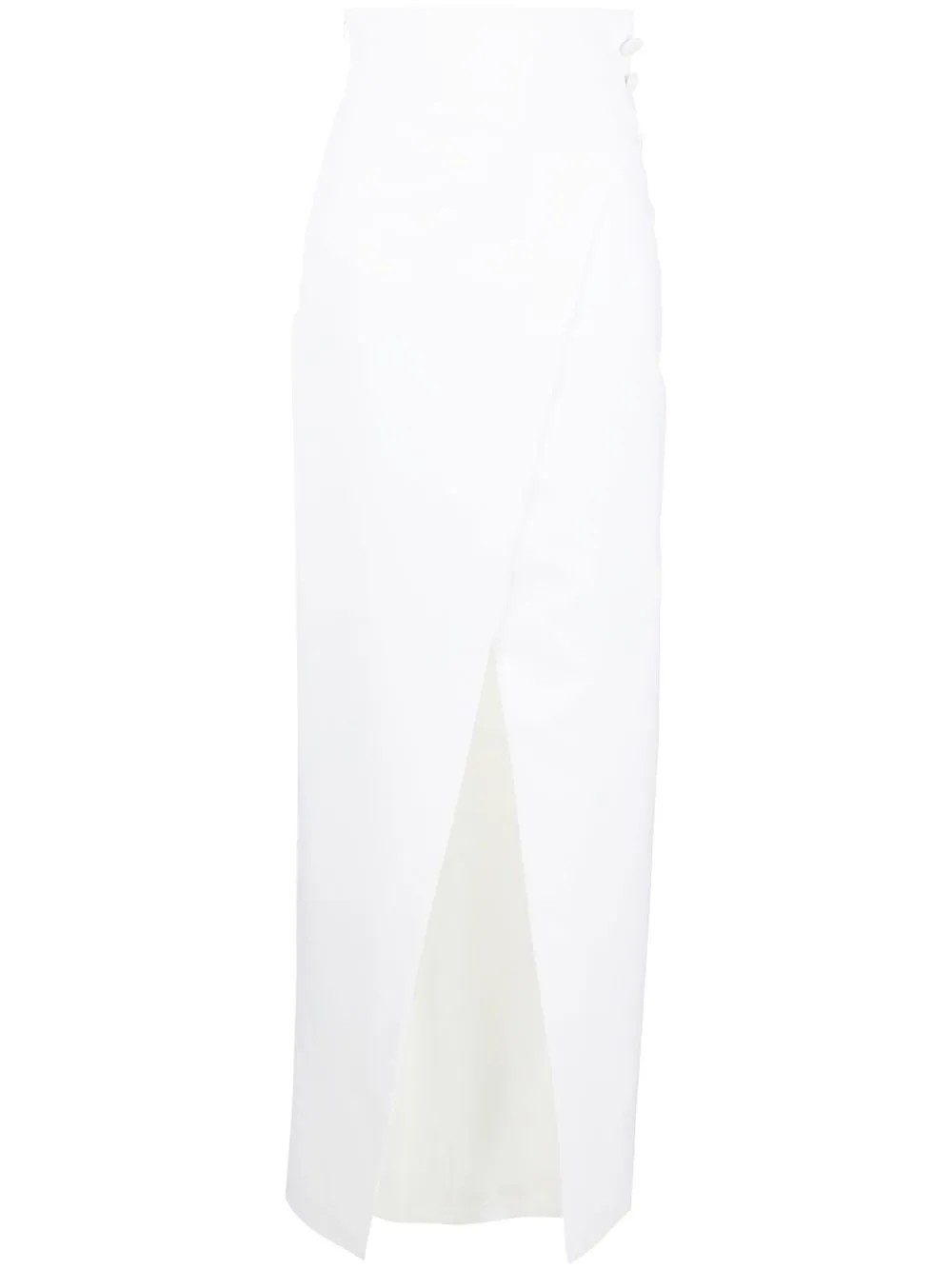 

Genny asymmetric wrap skirt - White