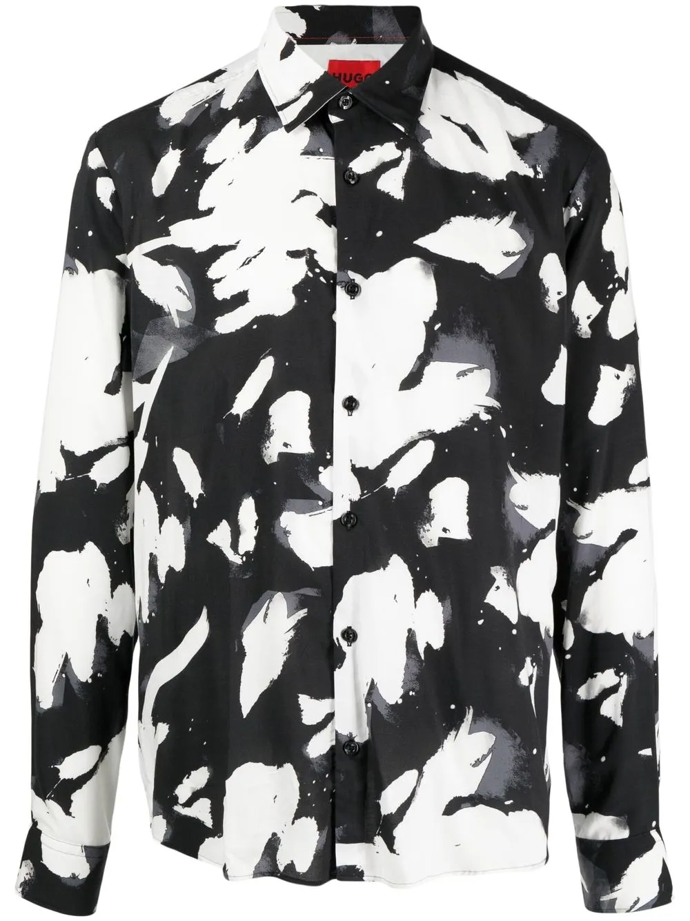 

HUGO abstract-print shirt - Black