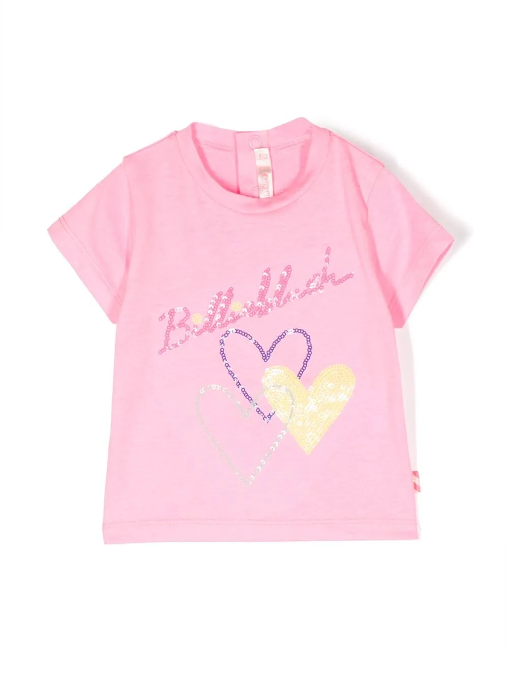 

Billieblush sequin logo embellishment T-shirt - Pink