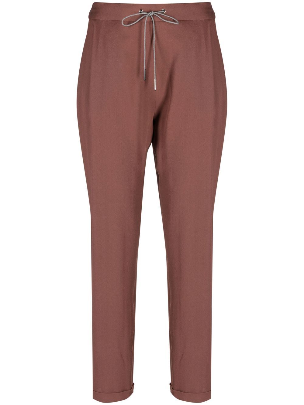 

Fabiana Filippi beaded cropped trousers - Brown