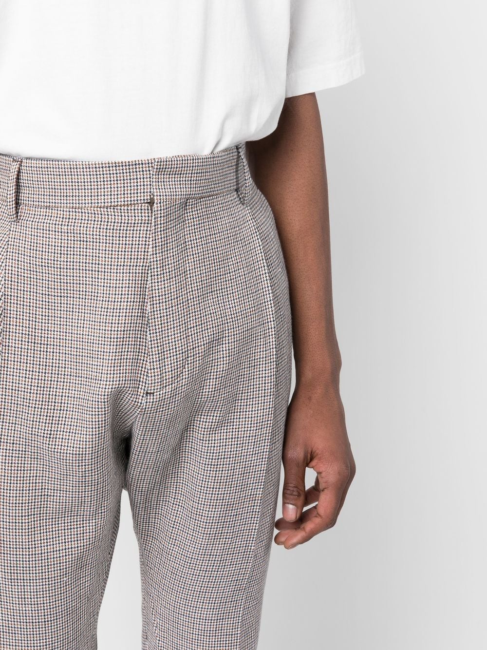 Shop Dsquared2 Tailored Houndstooth Patterned Trousers In Brown