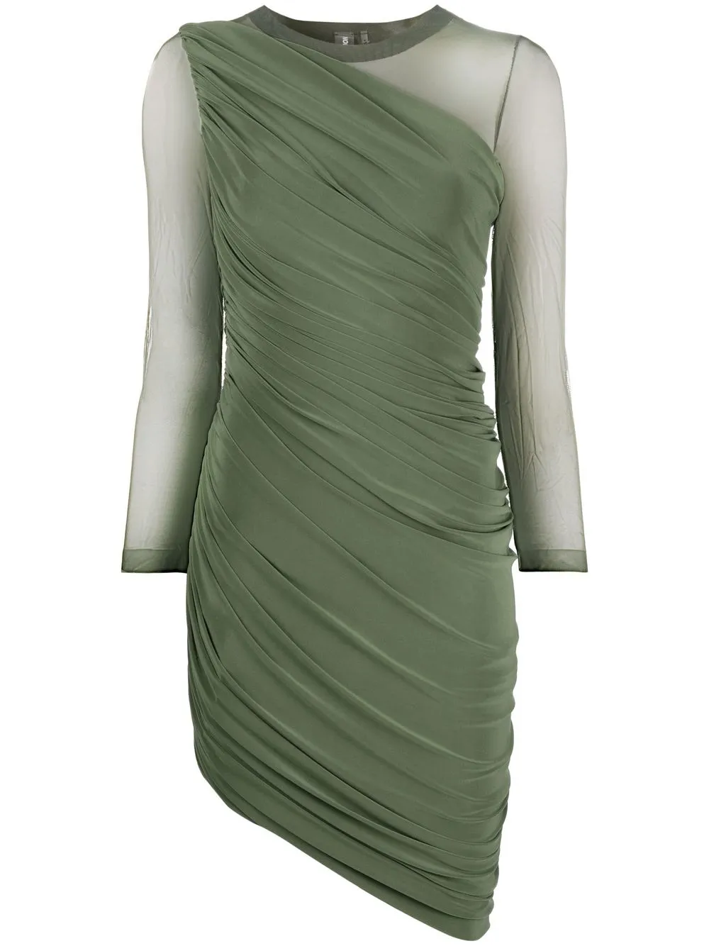 

Norma Kamali Diana sheer-sleeved dress - Green