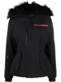Prada logo-patch hooded jacket - Black