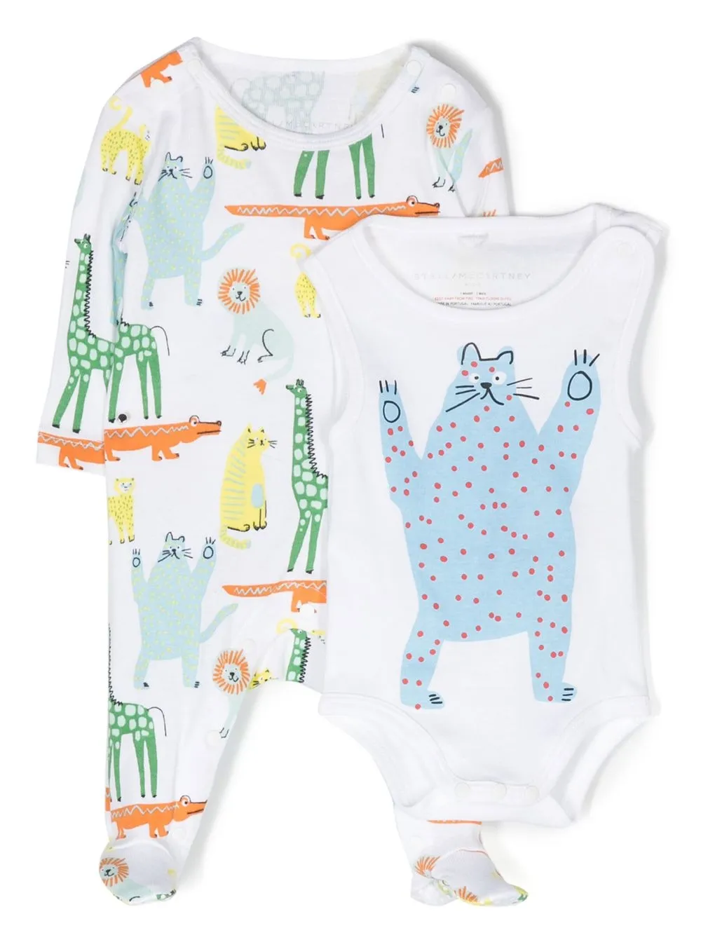 

Stella McCartney Kids graphic-print cotton babygrow - White