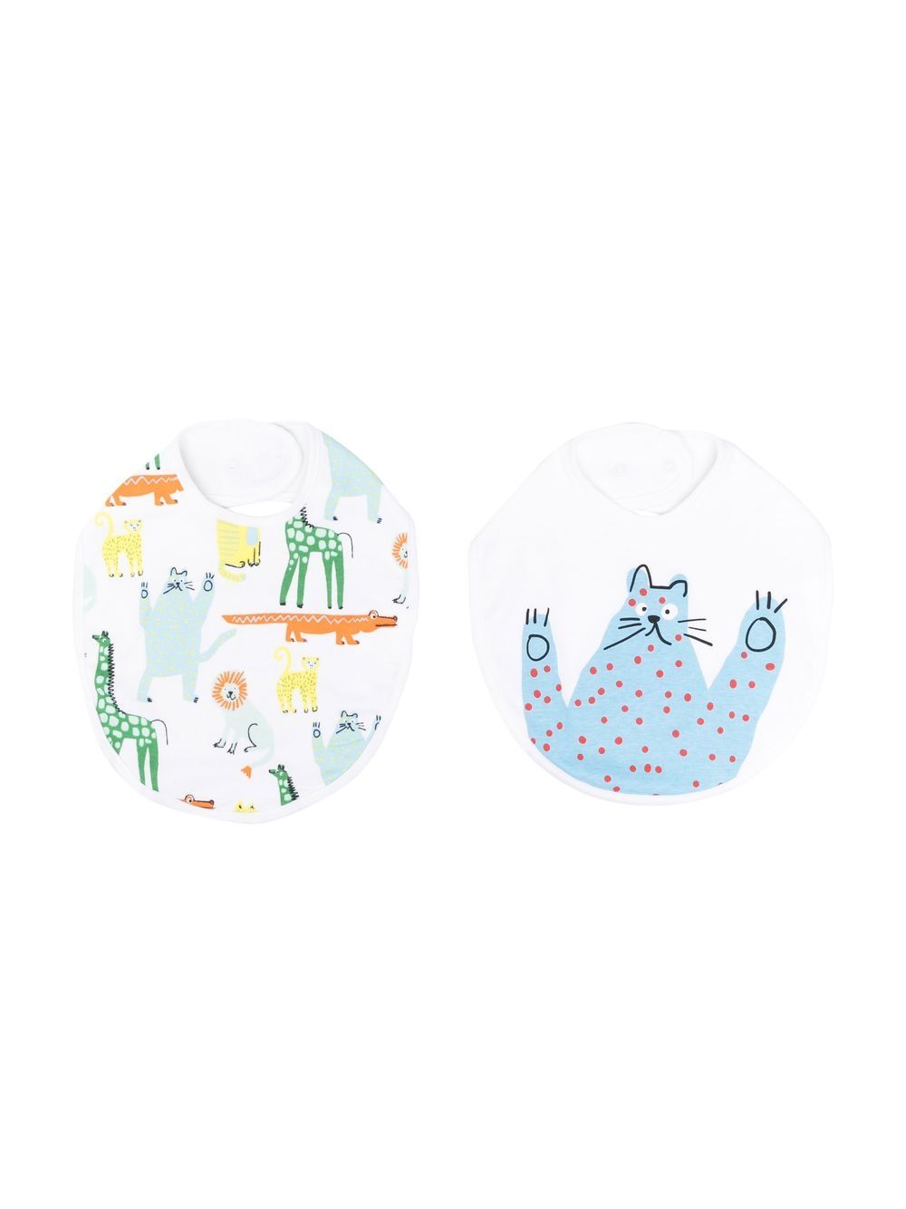 

Stella McCartney Kids animal-print cotton bib set - White