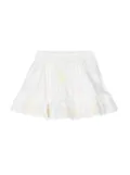 Stella McCartney Kids embroidered ruffle skirt - White