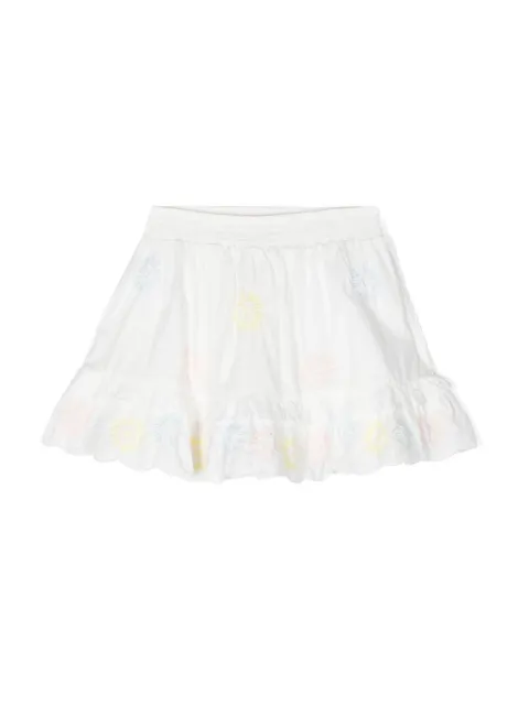 Stella McCartney Kids Saia com bordado e babados