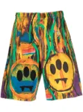 BARROW hand-painted print bermuda - Orange