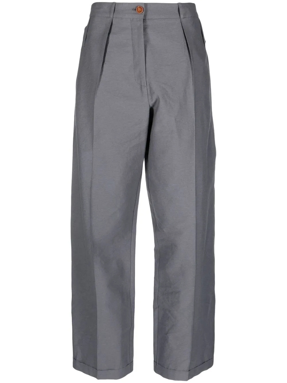 

Alysi high-waisted straight-leg trousers - Grey