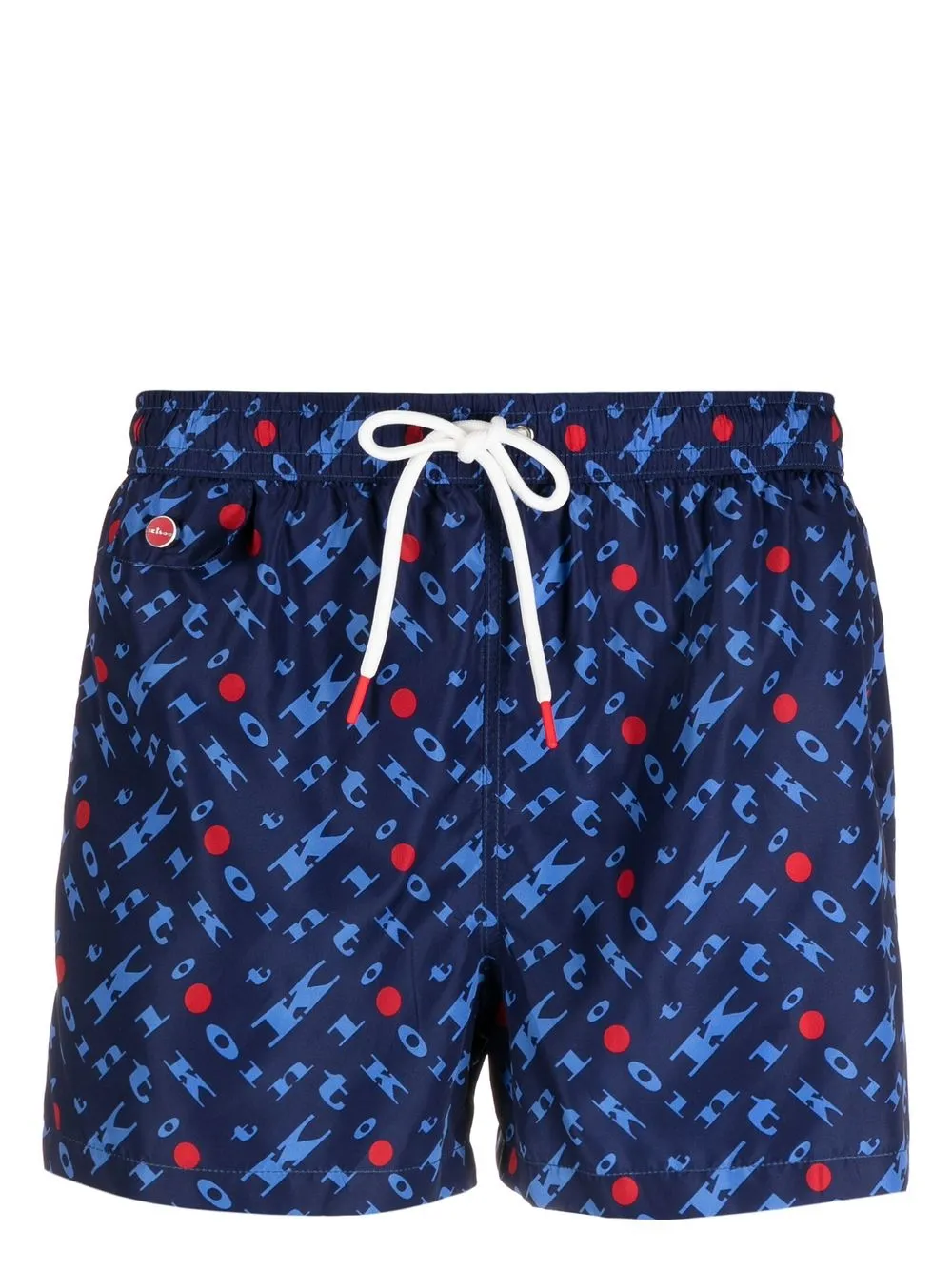 

Kiton all-over logo printed swim shorts - Blue