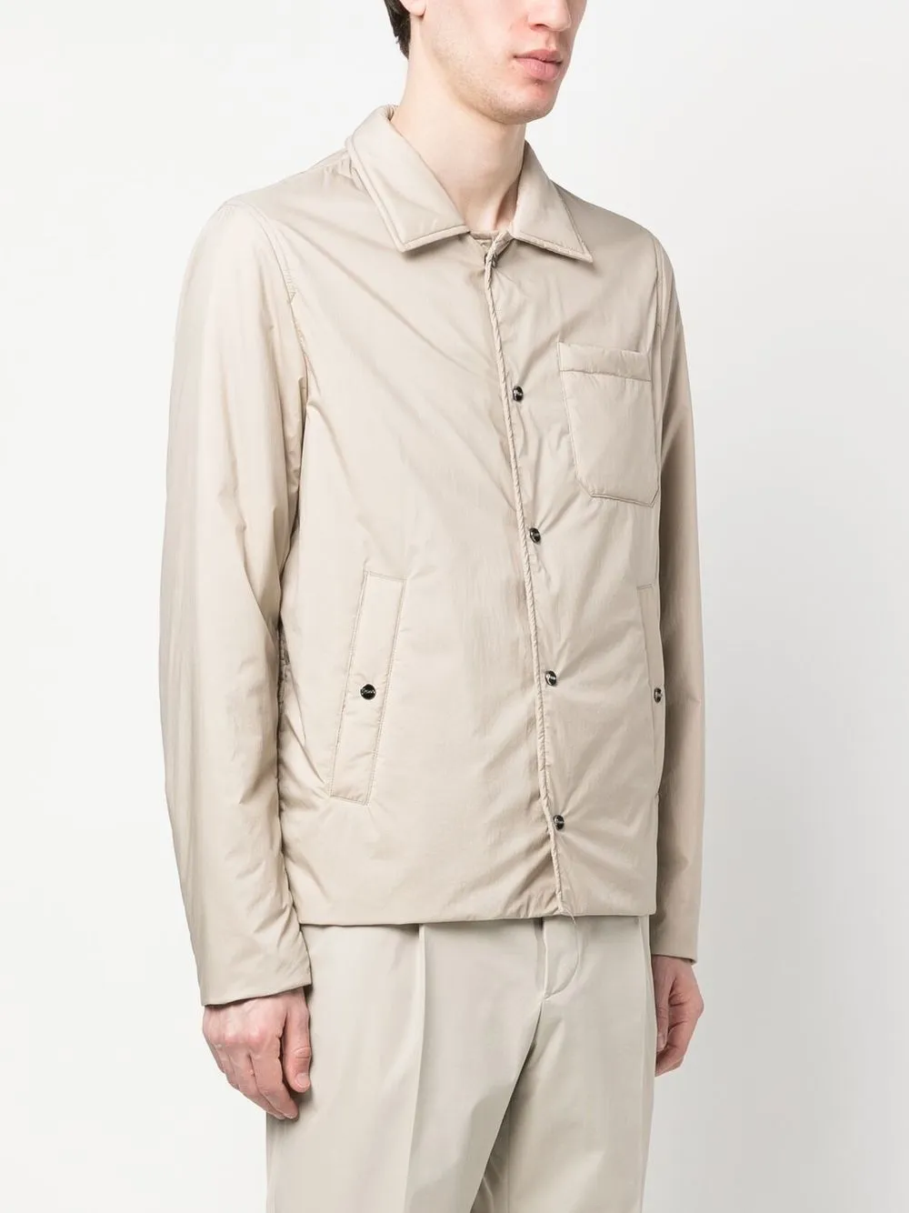Herno Chantilly Buttoned Jacket In Nude