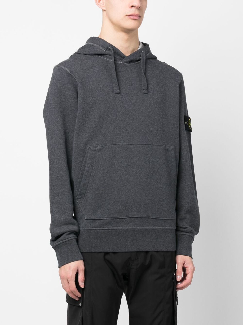 Stone Island Compass-logo Cotton Hoodie - Farfetch