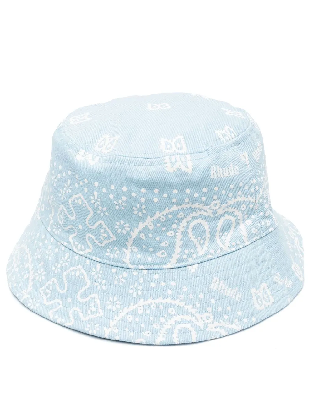 RHUDE LOGO-PRINT BUCKET HAT