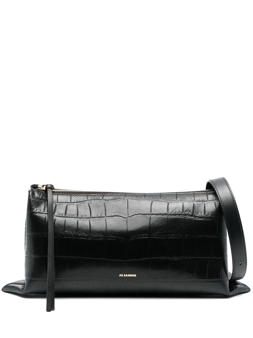 

Jil Sander bolsa de hombro en relieve - Negro