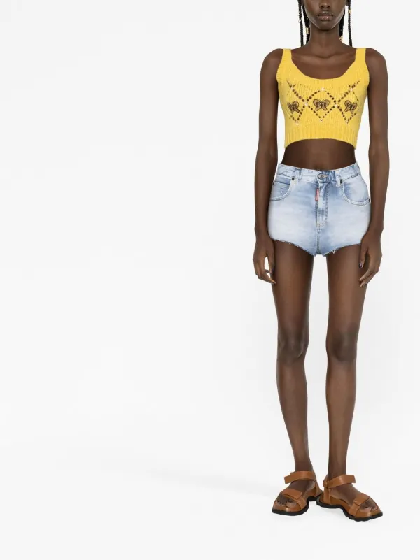 DSQUARED2 high-waisted Denim Shorts | Blue | FARFETCH