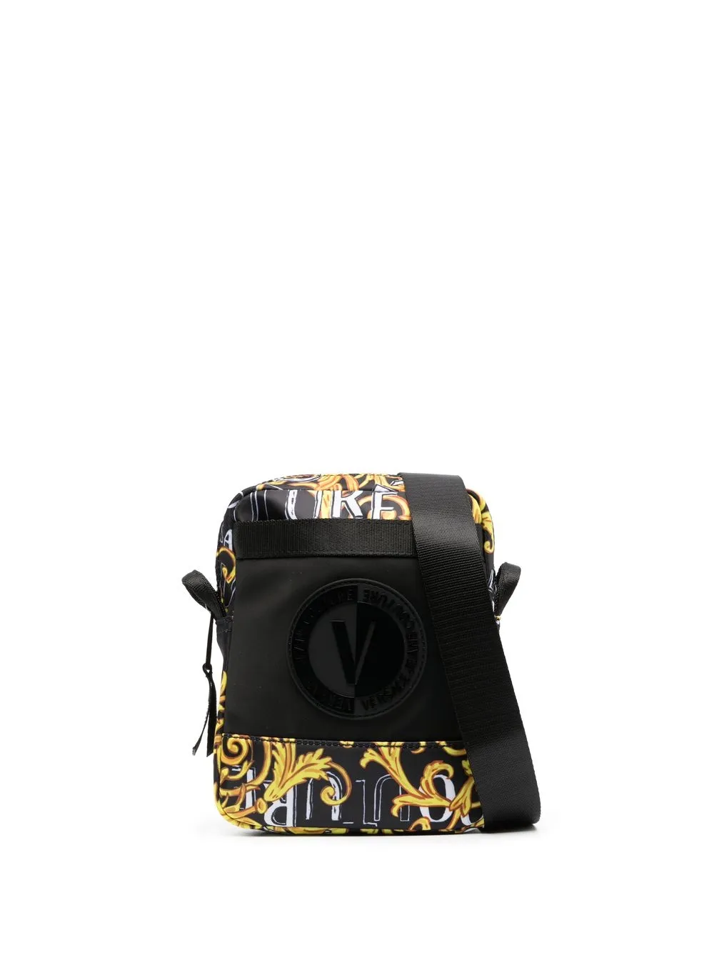 

Versace Jeans Couture mochila tipo mensajero con estampado gráfico - Negro