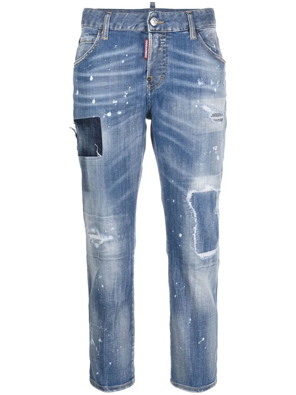 

Dsquared2 distressed cropped denim - Blue