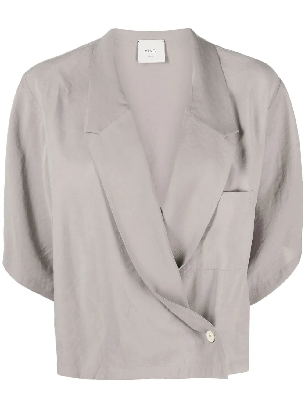 

Alysi blouse-like cropped blazer - Grey