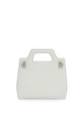 Ferragamo top-handle leather mini bag - White