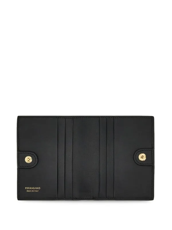 Ferragamo Gancini Clasp Wallet | Black | FARFETCH