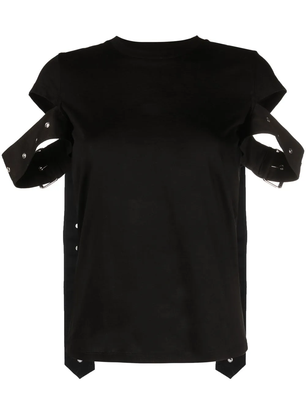 

Marques'Almeida buckle-fastening crew-neck T-shirt - Black