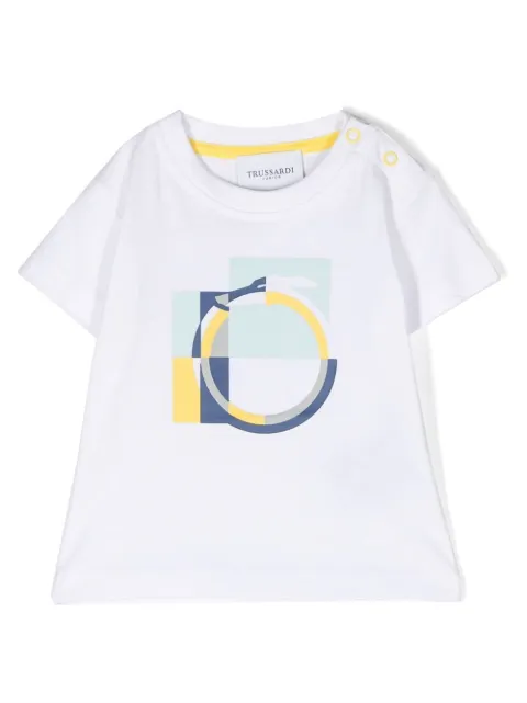 TRUSSARDI JUNIOR - Levriero-print cotton T-shirt