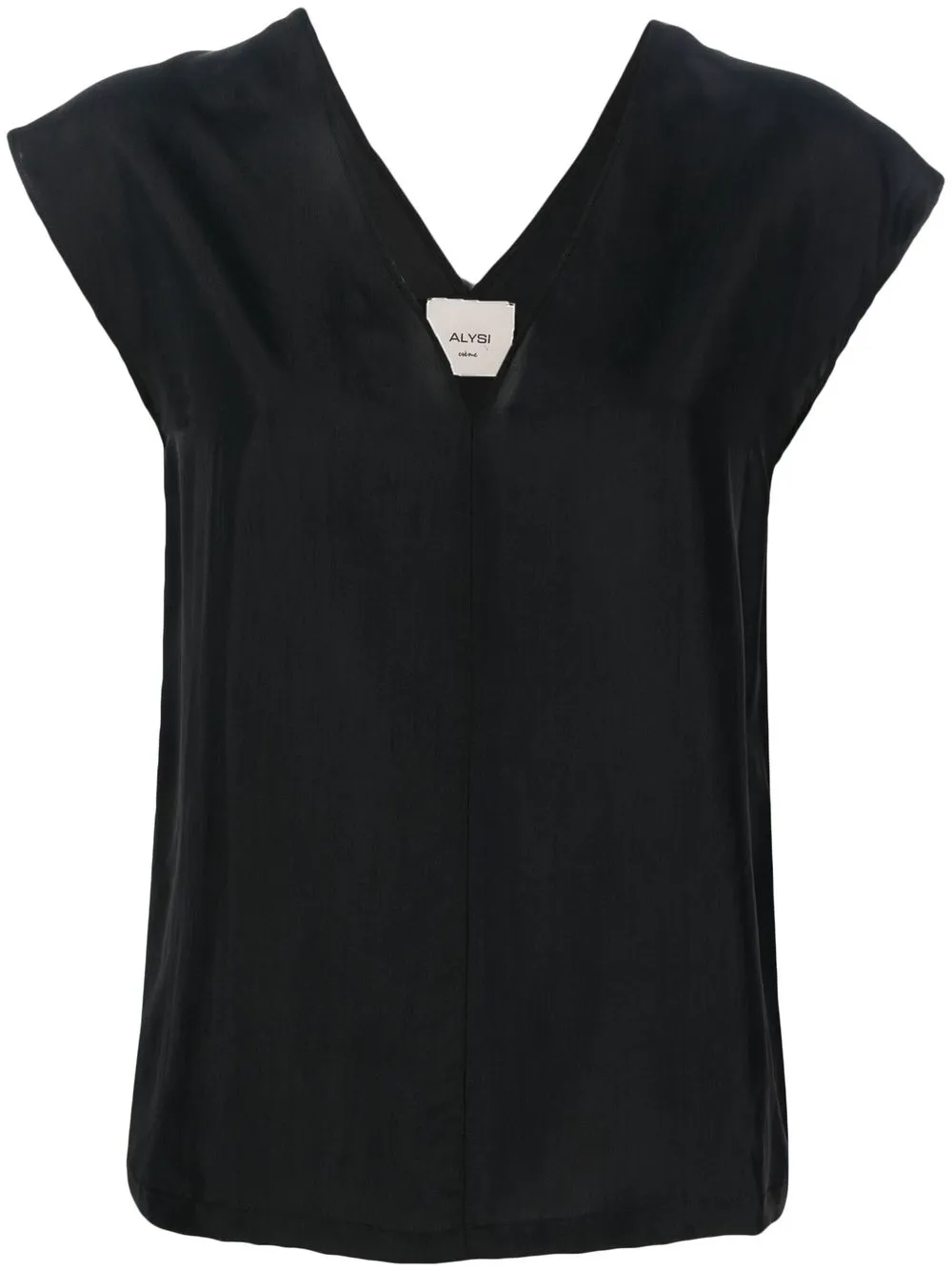 

Alysi v-neck silk top - Black