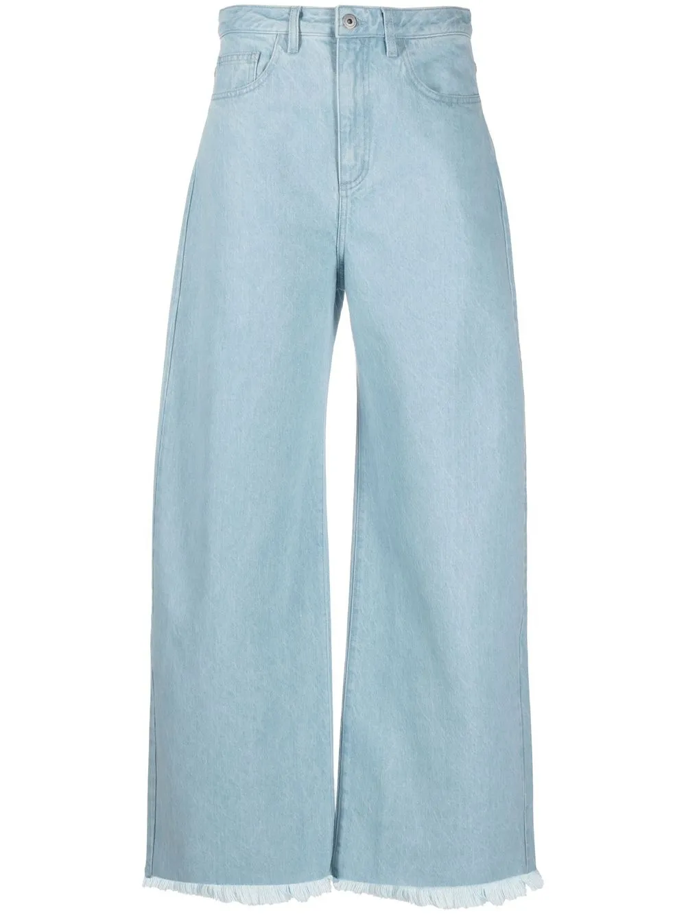 

Marques'Almeida frayed wide-leg jeans - Blue