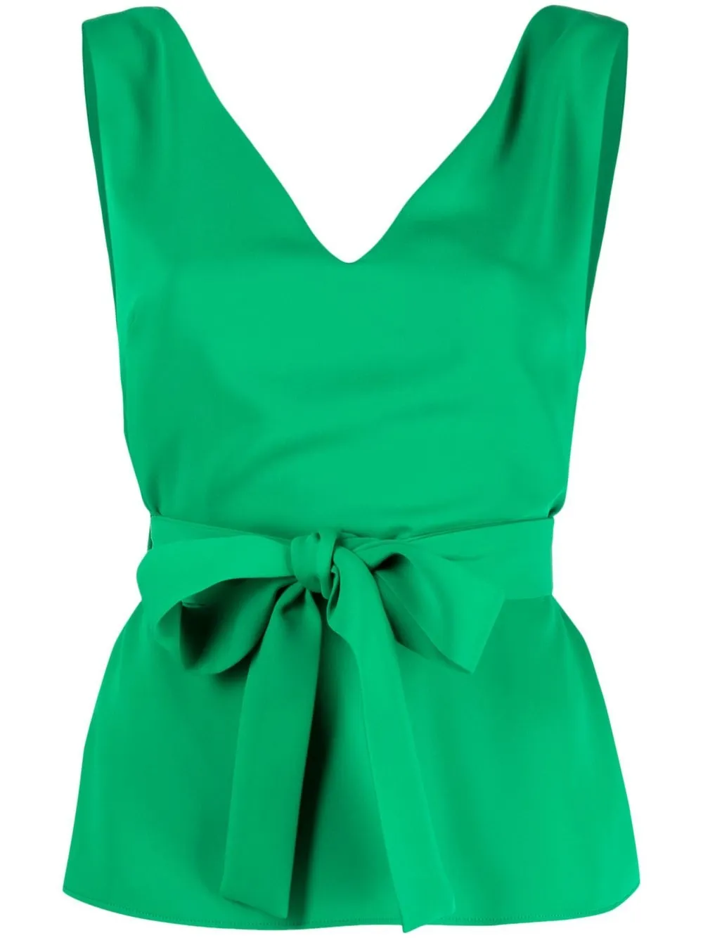 

P.A.R.O.S.H. tied-waist sleeveless blouse - Green