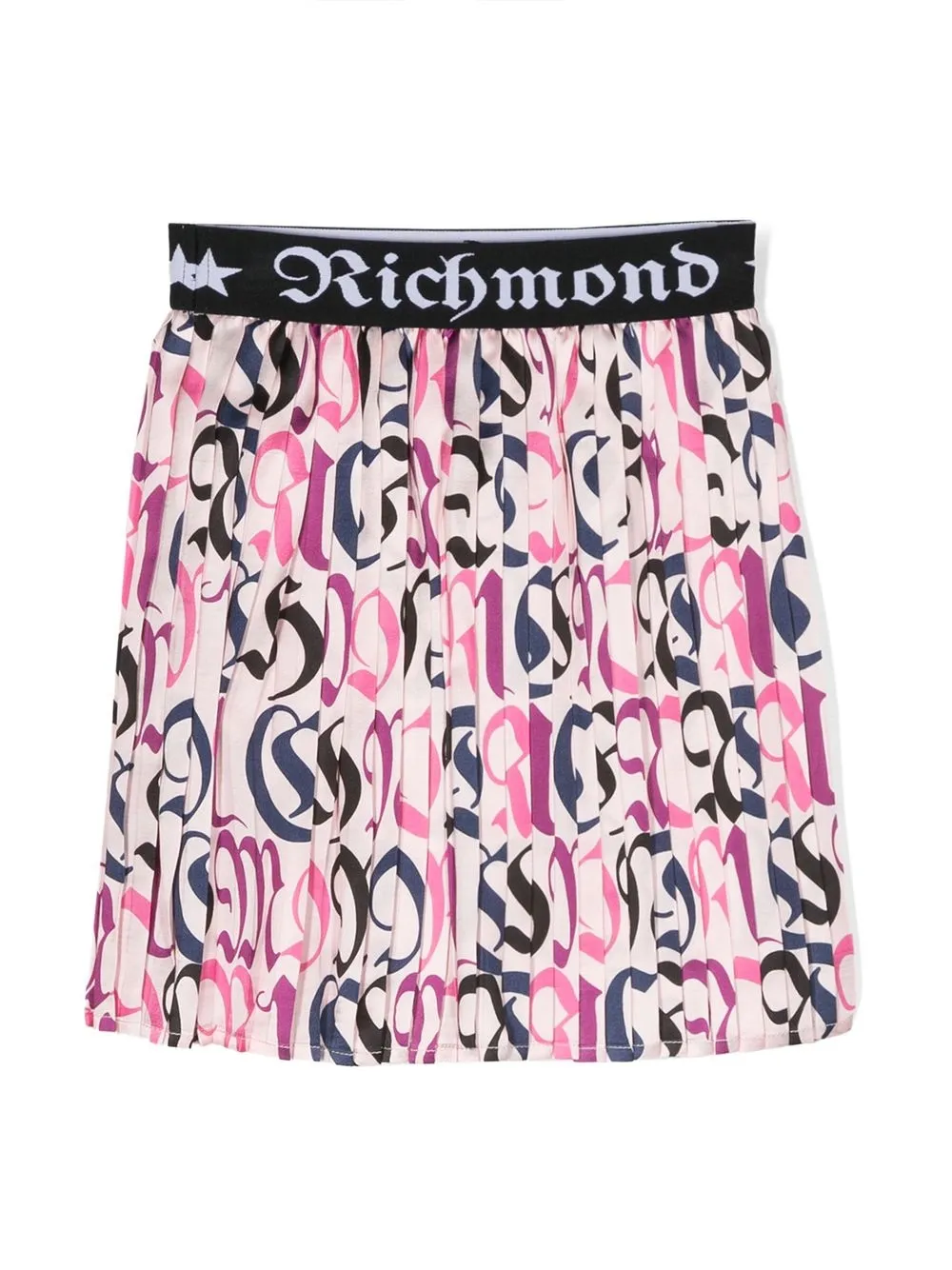 John Richmond Junior Plooirok met logoprint - Roze