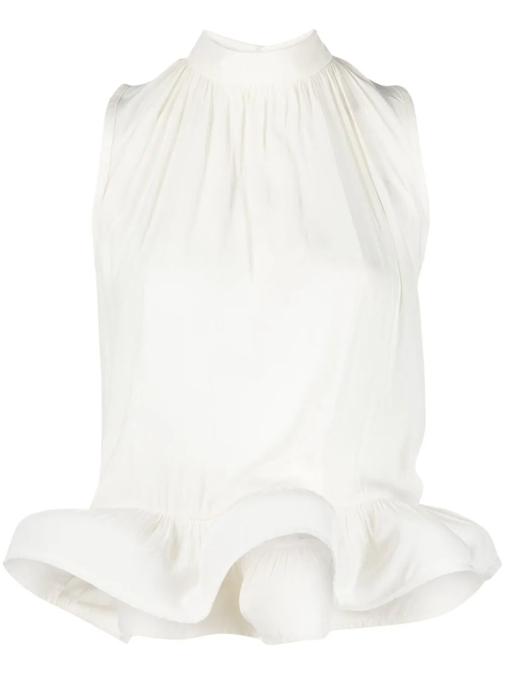 

Lanvin ruffled-hem sleeveless top - Neutrals
