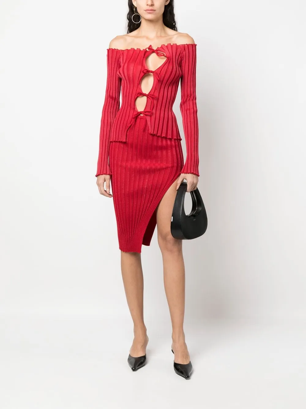 A. ROEGE HOVE Off-shoulder top - Rood