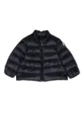 Moncler Enfant logo-patch padded down jacket - Blue