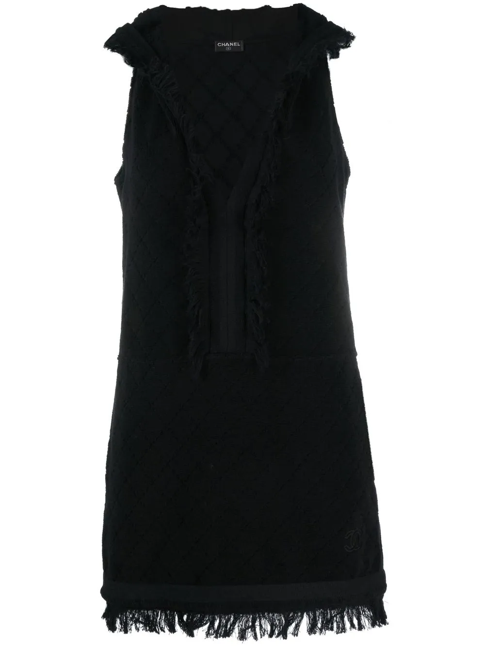 CHANEL Pre-Owned Sleeveless Square Neck Mini Dress - Farfetch