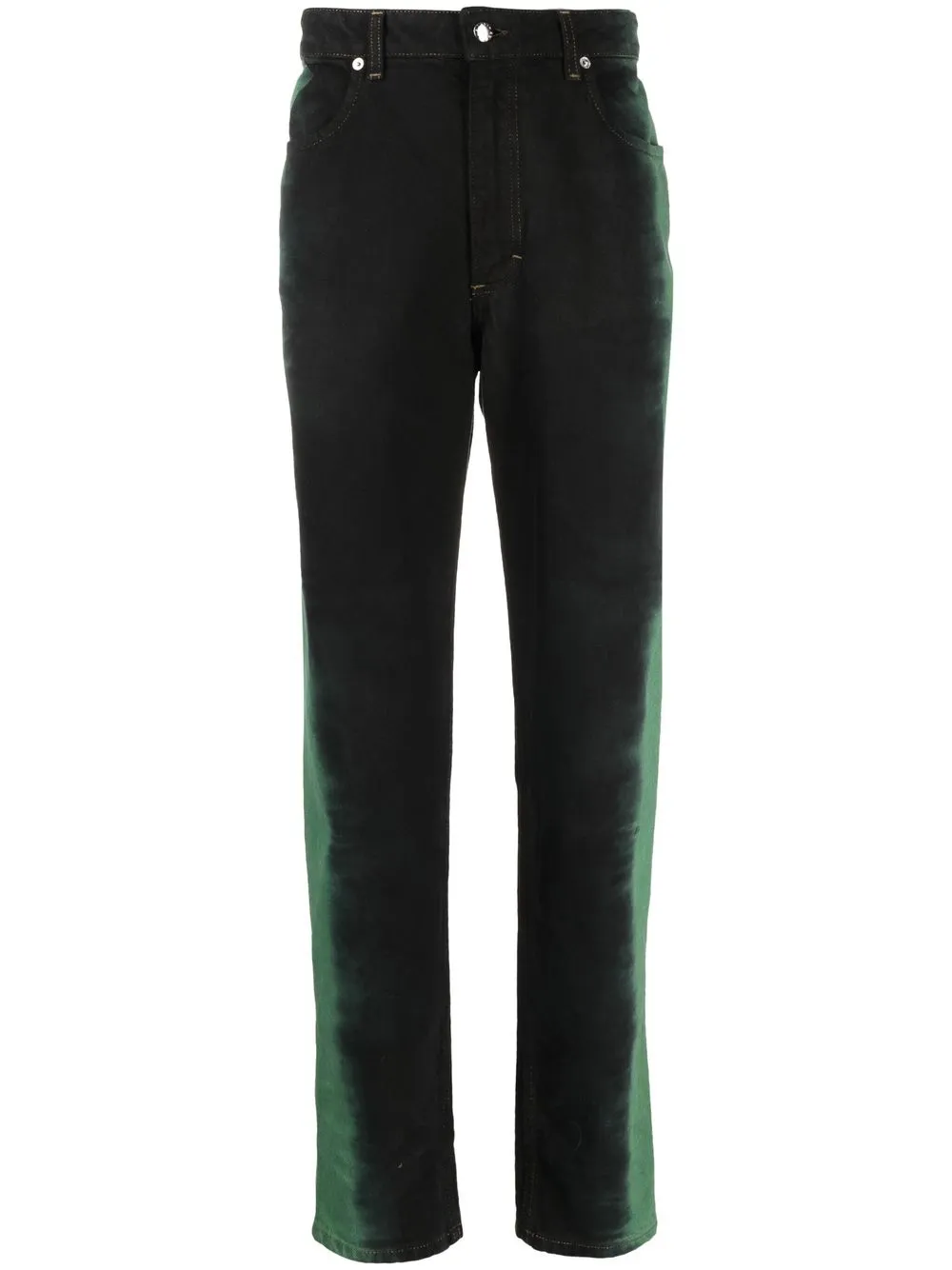 

Eckhaus Latta gradient-effect straight-leg jeans - Green