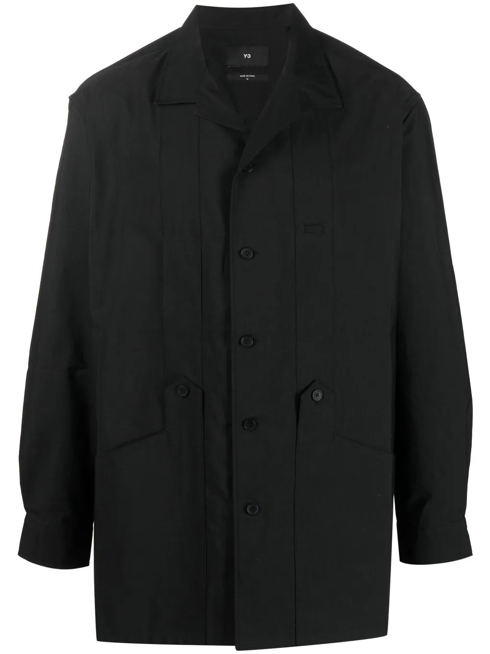 

Y-3 plain shirt jacket - Black