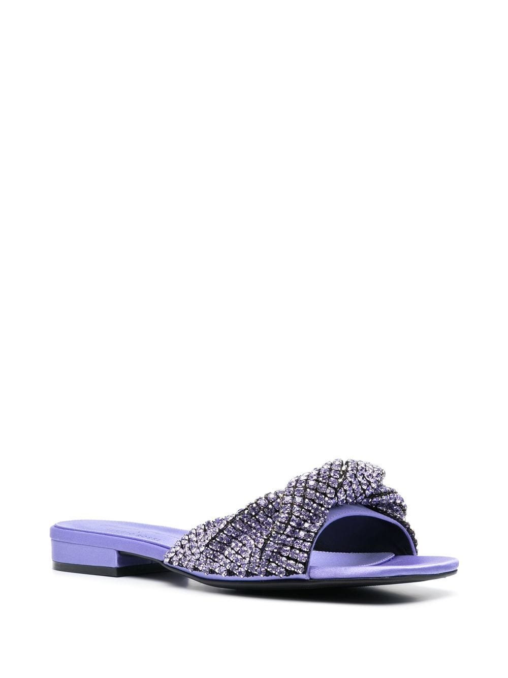 Shop Sergio Rossi Crystal-embellished Sandals In Violett