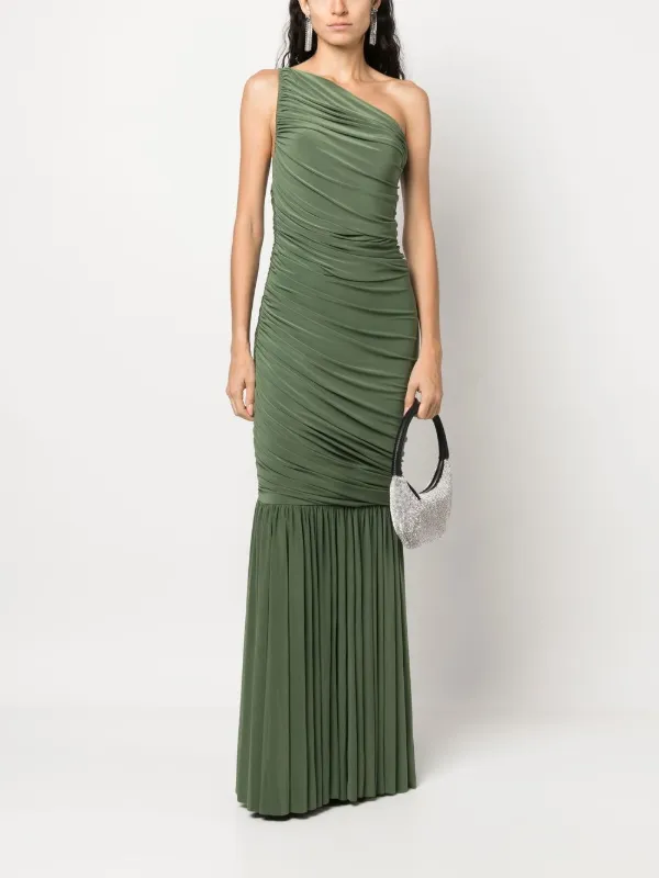 Norma Kamali Diana Ruched Fishtail Gown - Farfetch