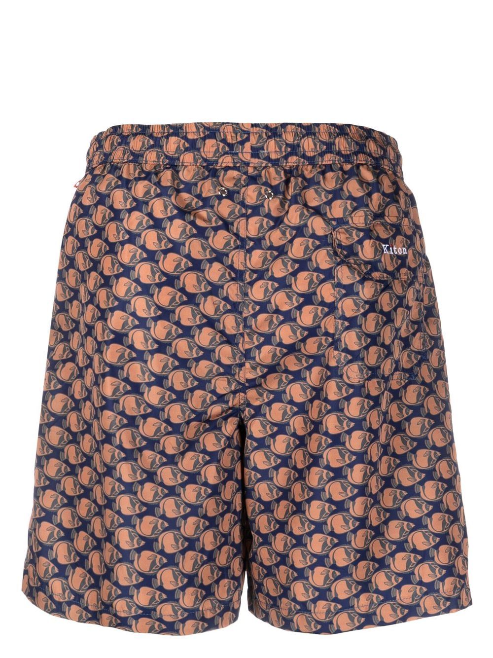 Kiton Zwembroek met print - Blauw