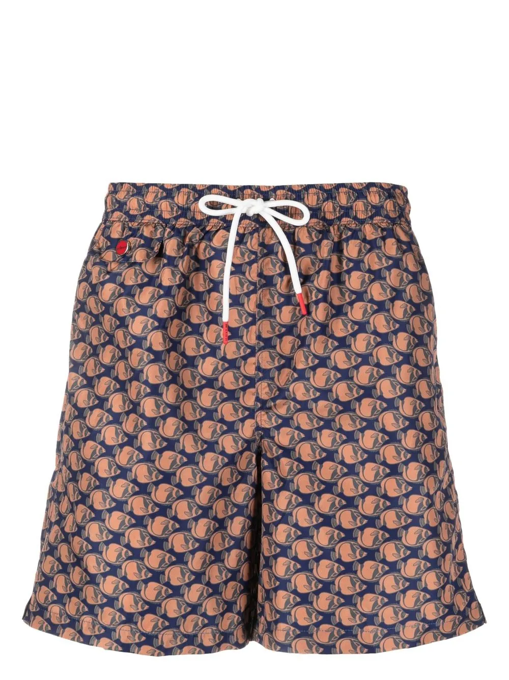 

Kiton shorts de playa con peces estampados - Azul