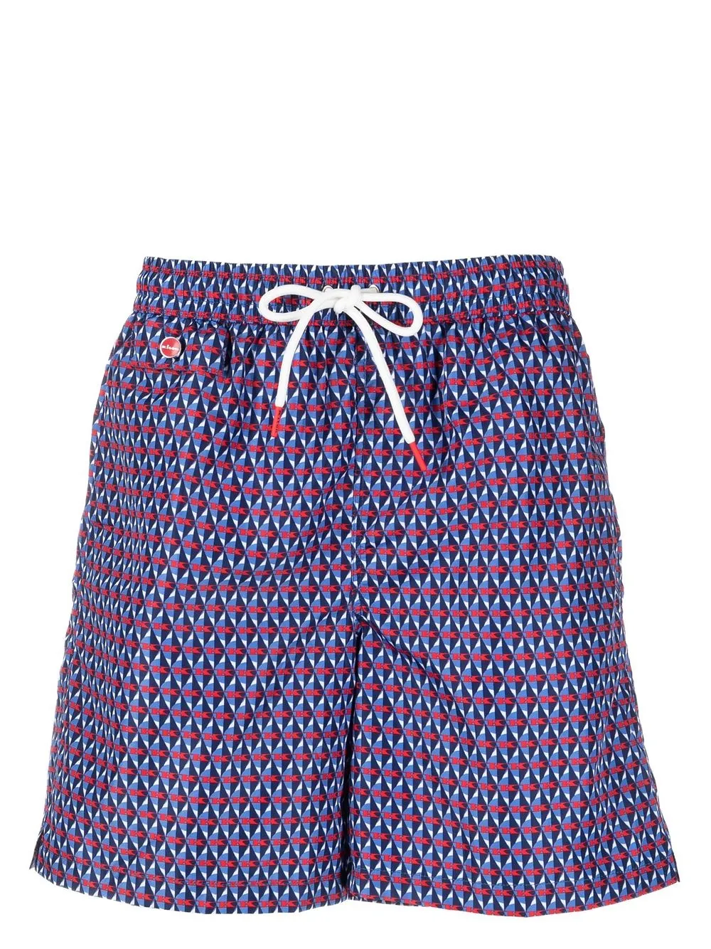 

Kiton logo-print swim shorts - Blue