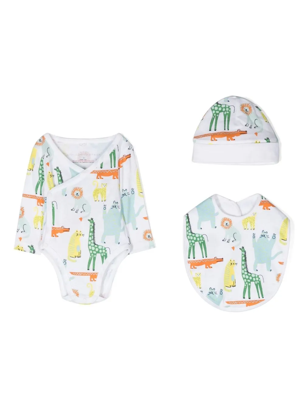 

Stella McCartney Kids animal-print babygrow set - White