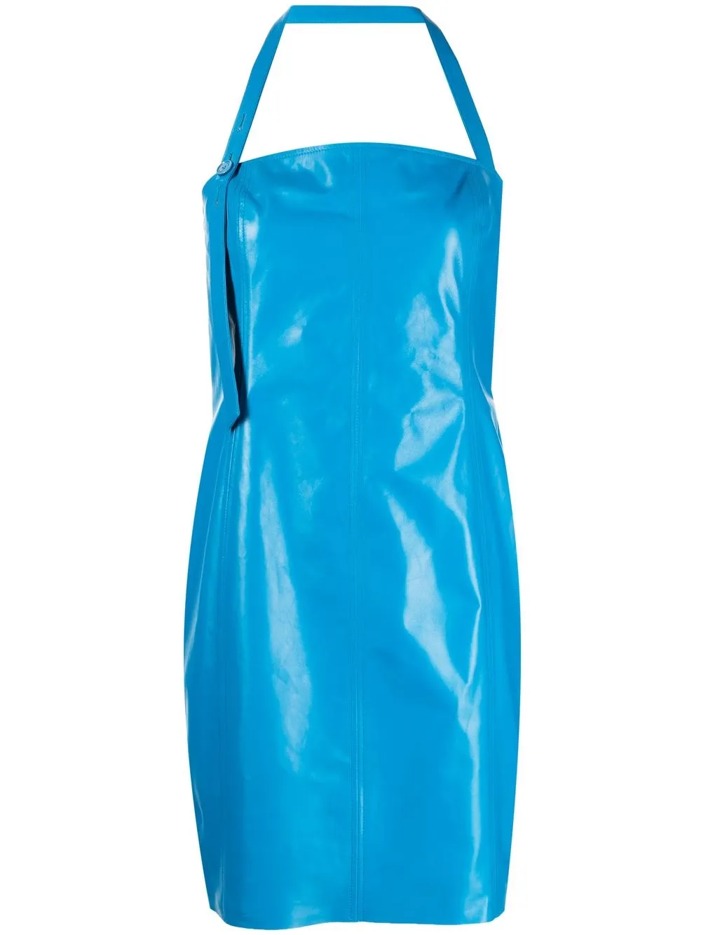 

Drome halterneck mini leather dress - Blue